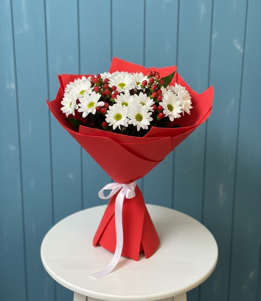 Букет цветов из: Хризантемы в Байчурово