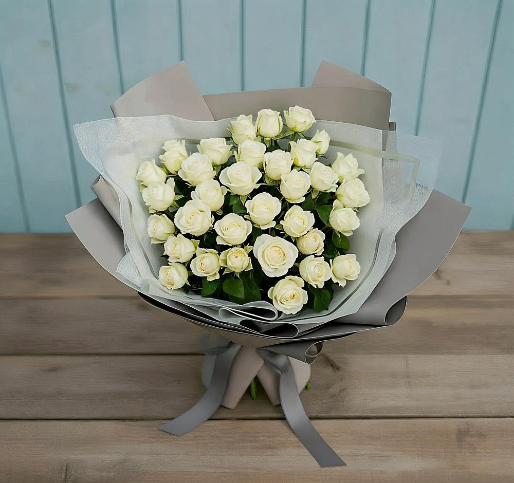 Букет Белоснежная нежность в Байчурово