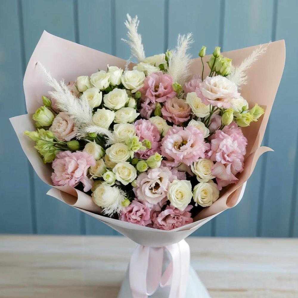 Букет цветов из: Альстромерии и Розы в Байчурово