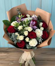Букет цветов из:  Розы и Альстромерии в Байчурово