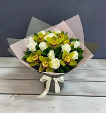 Букет цветов из:  Орхидеи и Розы #REPLACE_PRED# Байчурово