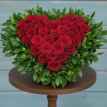 Цветочная композиция из Розы в виде сердца в Байчурово