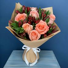 Букет цветов из:  Розы и Альстромерии в Байчурово