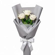 Букет 3 белые розы #REPLACE_PRED# Байчурово