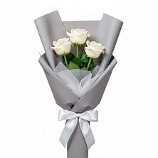 Букет 3 белые розы в Байчурово