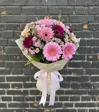 Букет цветов из:  Герберы и Хризантемы в Байчурово