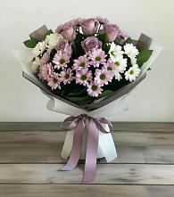 Букет цветов из:  Хризантемы и Розы в Байчурово