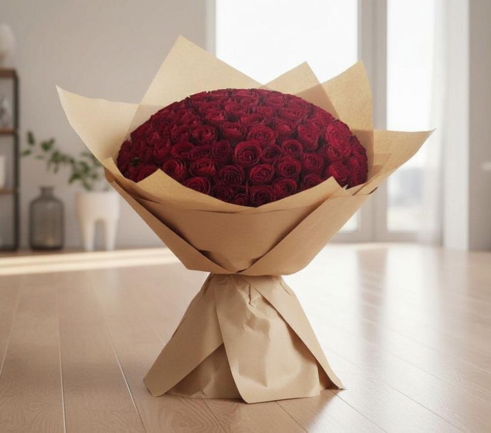 Букет 101 Красная роза в Байчурово