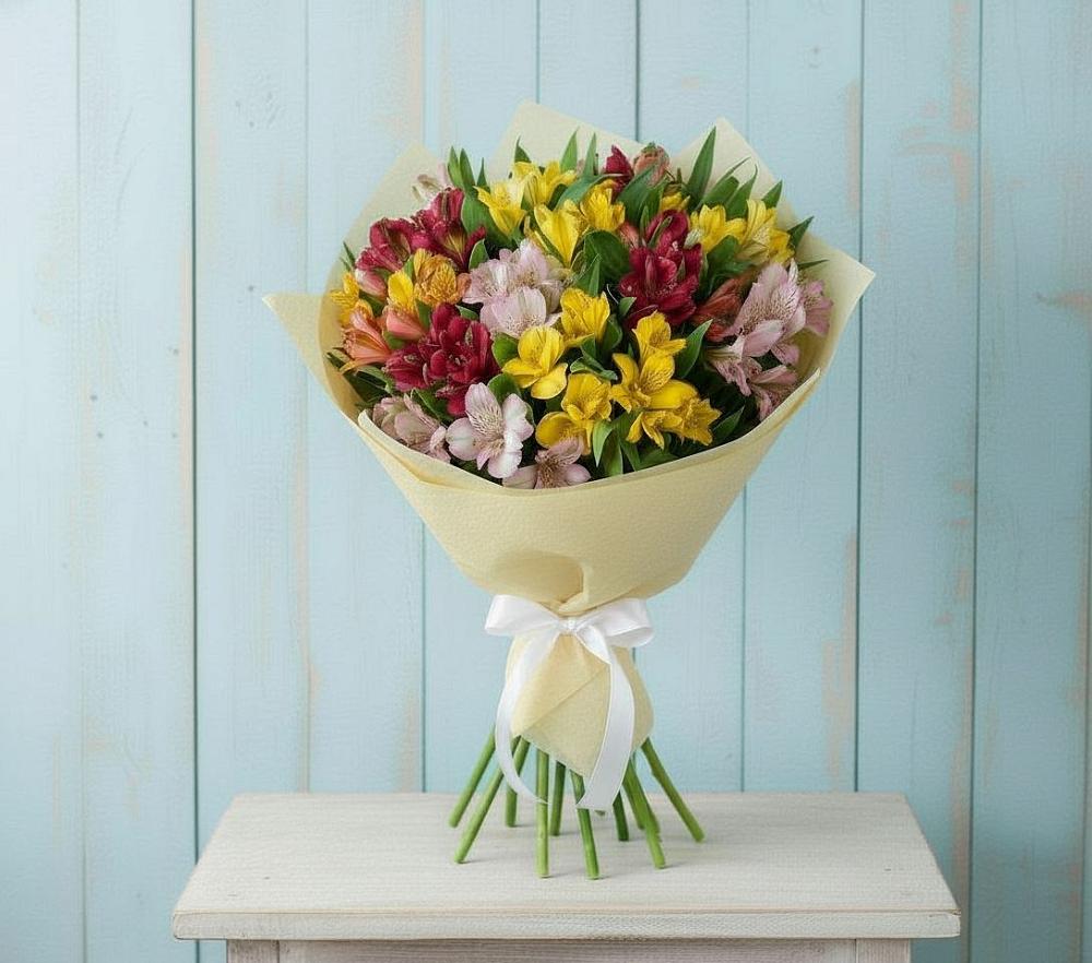 Букет цветов из: Альстромерии в Байчурово