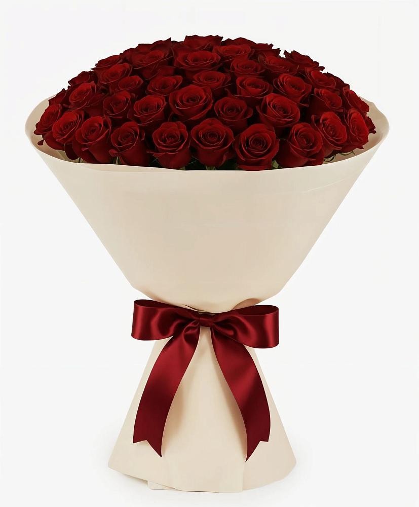 Букет 101 Бордовая роза Блэк Бакарра в Байчурово