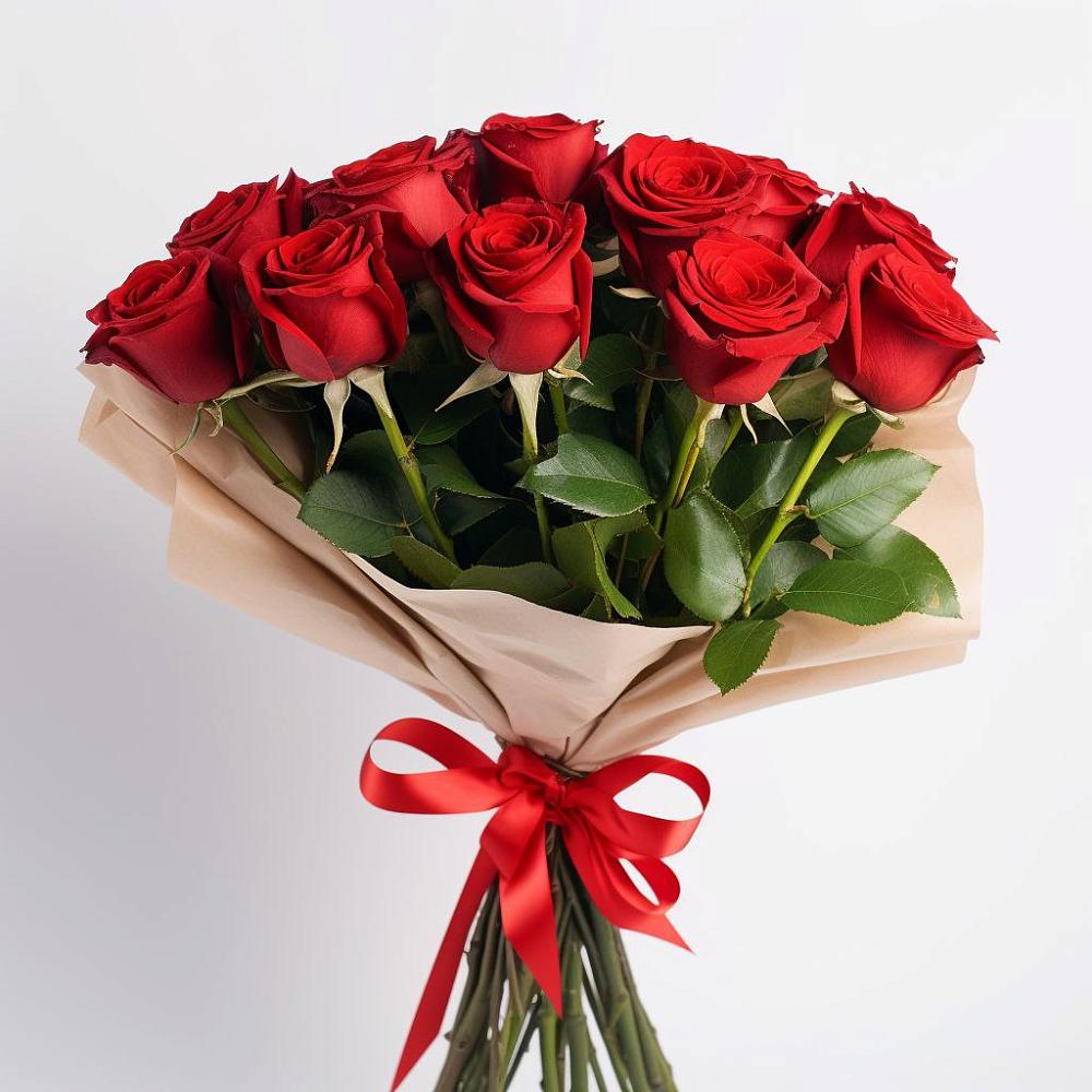 Букет 11 Красных роз Эдлесс Лав в Байчурово