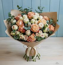Букет цветов из:  Альстромерии и Розы в Байчурово